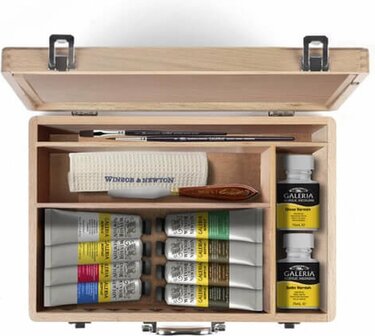 Winsor&amp;Newton Acrylic Woodbox Verfset 8x60ML