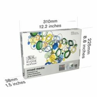 Winsor&amp;Newton Mixed Media Illustration Set 11-Delig