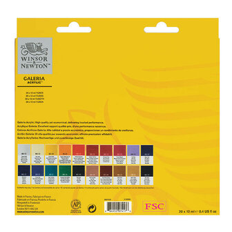 Winsor&amp;Newton Galeria Acrylic 20 delige verfset