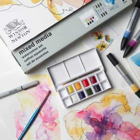 Winsor&Newton Mixed Media Set-Aquarel 7-Delig