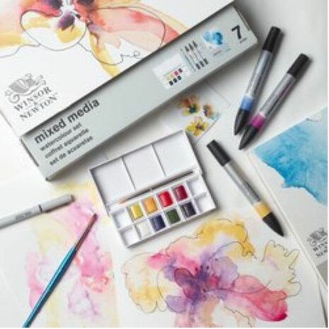 Winsor&Newton Mixed Media Set-Aquarel 7-Delig