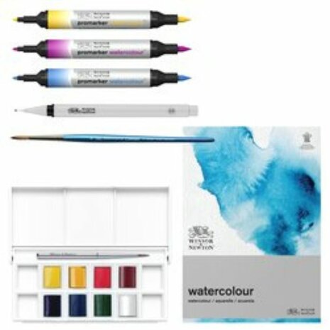 Winsor&Newton Mixed Media Set-Aquarel 7-Delig