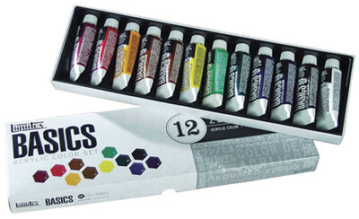 liquitex basics 12 delige verfset